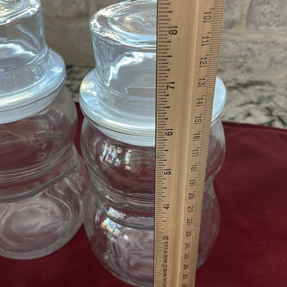 Vintage Glass Snowman Jars With Lids Set of 2 - Picture 4 of 4